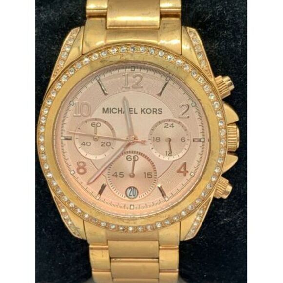 Michael Kors MK5263 Women's Watch Rose Gold 39mm Case Quartz Analog Mineral D517 - Picture 1 of 9